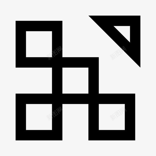 抽象标记方块图形图标svg_新图网 https://ixintu.com 三角形 图形 抽象3 抽象标记 方块 正方形 直线