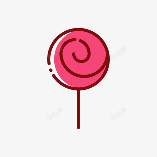 棒棒糖糖果和糖果8线性颜色图标svg_新图网 https://ixintu.com 棒棒糖 糖果 线性 颜色