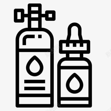 润滑油瓶子注油器图标图标