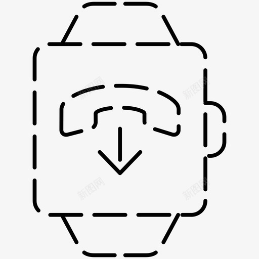 通话结束通话挂断图标svg_新图网 https://ixintu.com 挂断 挂电话 智能手机 智能手表虚线图标 结束通话 通话