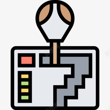 自动变速器汽车零件10线颜色图标图标