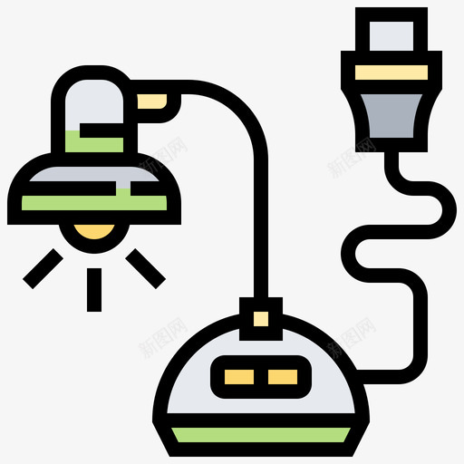 灯计算机技术9线颜色图标svg_新图网 https://ixintu.com 技术 计算机 颜色