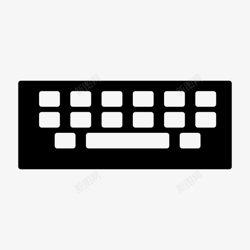 键盘打字工作图标svg_新图网 https://ixintu.com 工作 打字 营销 键盘