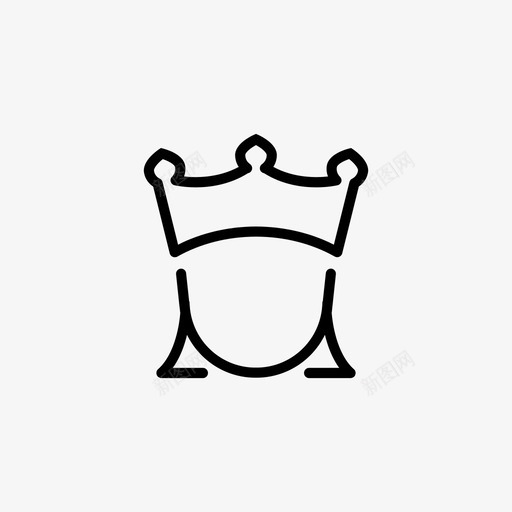女王城堡皇冠图标svg_新图网 https://ixintu.com 城堡 女王 女王王冠 王国 皇冠