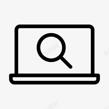 搜索笔记本电脑浏览电脑图标图标