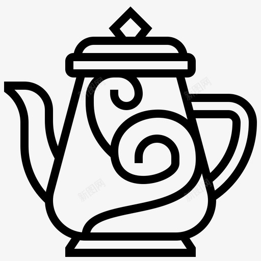茶壶碗咖啡图标svg_新图网 https://ixintu.com 咖啡 茶壶 葡萄酒 装饰
