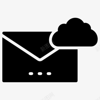 云电子邮件信封收件箱图标图标