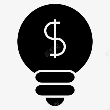 创业灯泡商业理念图标图标
