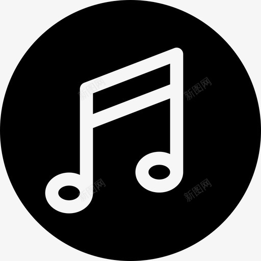 音乐音频媒体图标svg_新图网 https://ixintu.com 媒体 徽章 用户界面 界面 音乐 音频