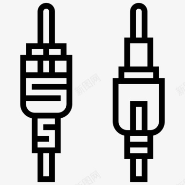 插孔连接器连接器类型2线性图标图标