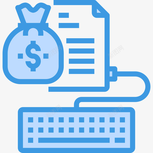 金钱商业概念7蓝色图标svg_新图网 https://ixintu.com 商业概念7 蓝色 金钱