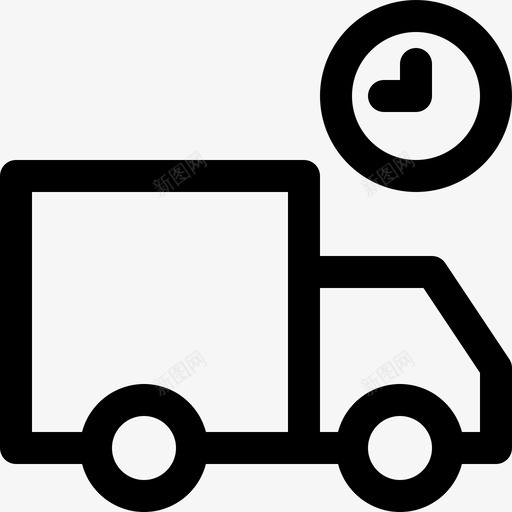 交货时间汽车准时图标svg_新图网 https://ixintu.com 交货 准时 卡车 拆箱 时间 汽车 运输
