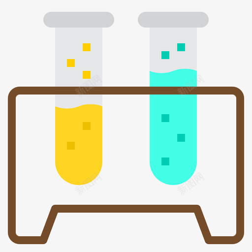 试管化学37扁平图标svg_新图网 https://ixintu.com 化学 扁平 试管