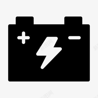 电池蓄电池汽车电池图标图标