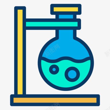 研究科学97线性颜色图标图标