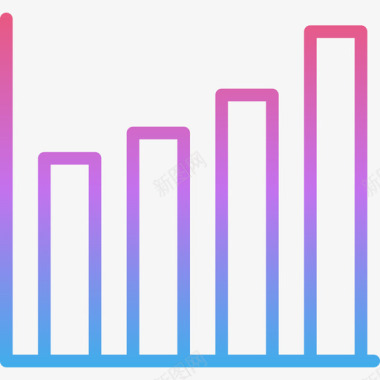 柱状图图表和图表5梯度图标图标