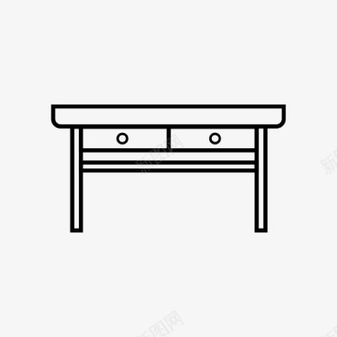 办公桌家具桌子图标图标