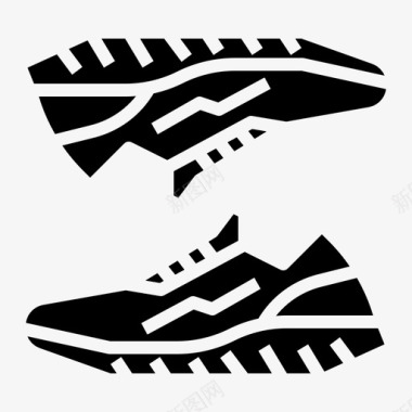 鞋跑步29填充图标图标