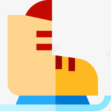 溜冰鞋冬季旅行平板图标图标
