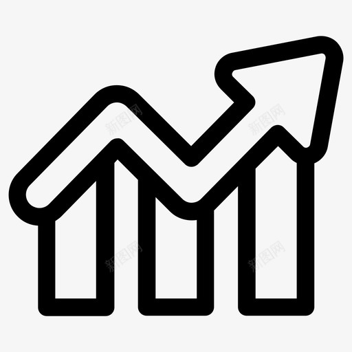 利润条形图增长图标svg_新图网 https://ixintu.com 分析图 利润 图表 增长 报告 提高 数据 条形图 统计