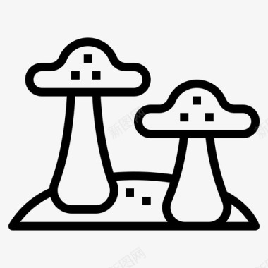 真菌食物蘑菇图标图标