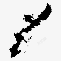 日本冲绳日本冲绳县图标高清图片