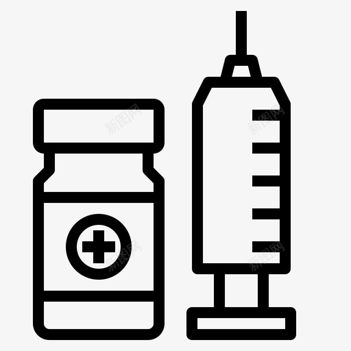 疫苗药学41线性图标svg_新图网 https://ixintu.com 疫苗 线性 药学