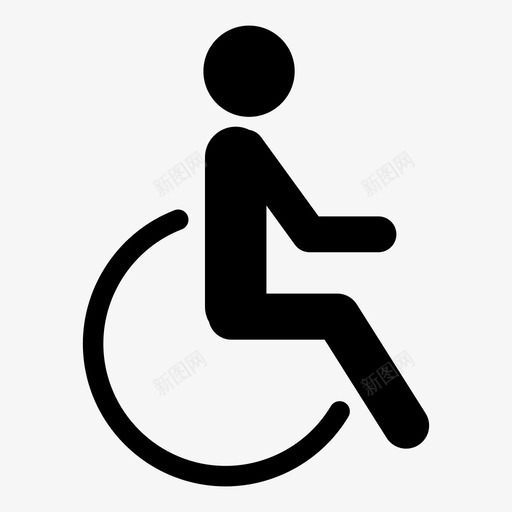 轮椅护理伤残图标svg_新图网 https://ixintu.com 人的 伤残 护理 标志 轮椅