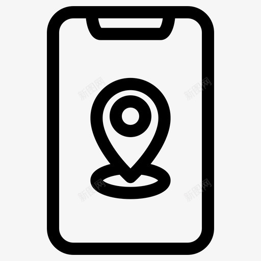手机地图电话地图pin图标svg_新图网 https://ixintu.com 地图pin 小工具和智能手机 手机 手机地图 智能手机 电话