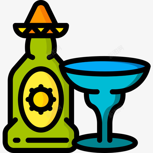 墨西哥龙舌兰酒19线形颜色图标svg_新图网 https://ixintu.com 兰酒 墨西哥 线形 颜色 龙舌