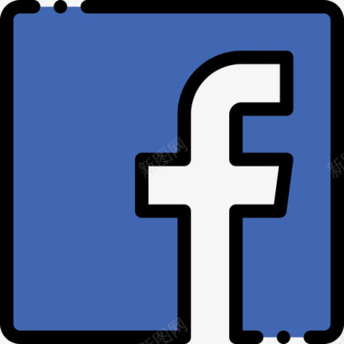 Facebook社交媒体84线性颜色图标图标