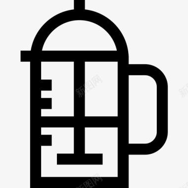 咖啡壶22号咖啡厅线性图标图标
