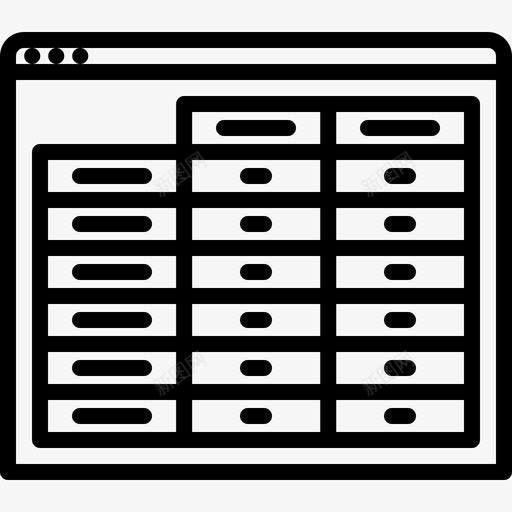 表内容页面图标svg_新图网 https://ixintu.com 内容 用户界面 网站 页面