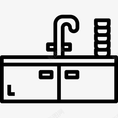 水槽电器清洁剂图标图标