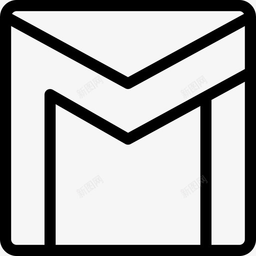 Gmaillogos5线性图标svg_新图网 https://ixintu.com Gmail logos5 线性
