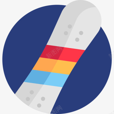 滑雪板冬季40平坦图标图标