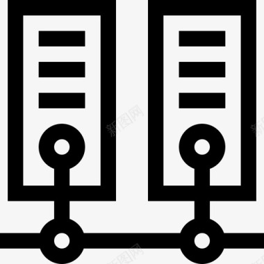 服务器区块链20线性图标图标