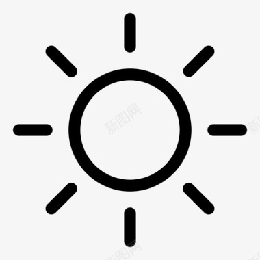 太阳阳光天气图标集图标