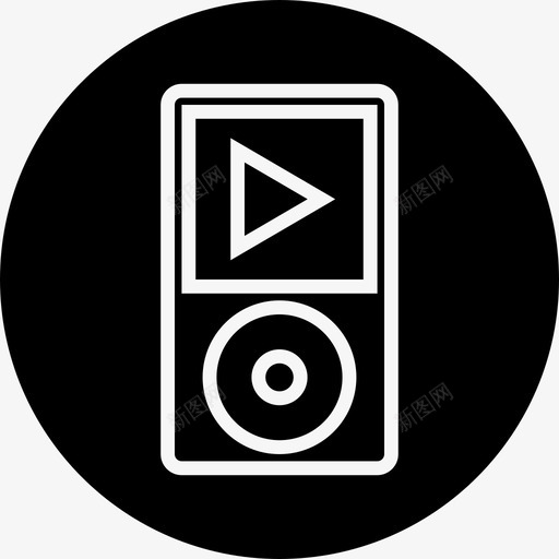 mp3播放器音频经典图标svg_新图网 https://ixintu.com ipod mp3播放器 媒体 电子徽章 经典 音乐 音频