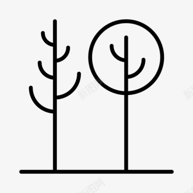 树木园艺自然图标图标