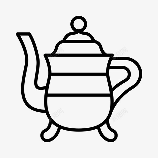 茶壶古董精致瓷器图标svg_新图网 https://ixintu.com 古董 复古 瓷器 精致瓷器 老式 茶壶