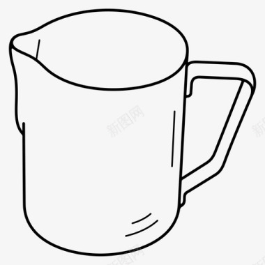 牛奶起泡罐咖啡牛奶杯子图标图标