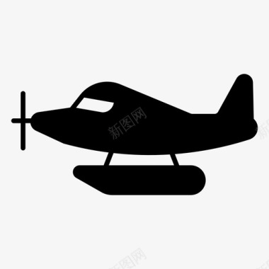 水上飞机航空飞行图标图标