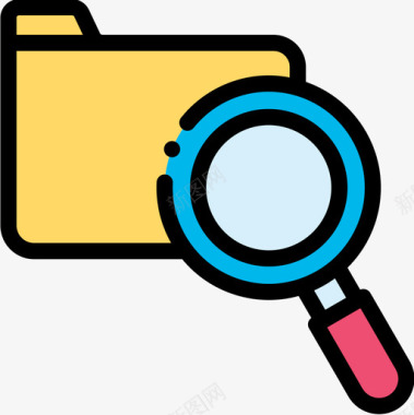 搜索文件和文档37线性颜色图标图标