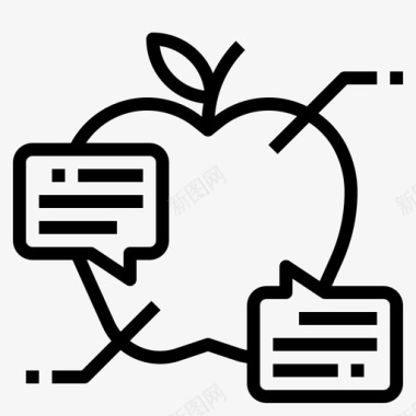 营养苹果饮食图标图标