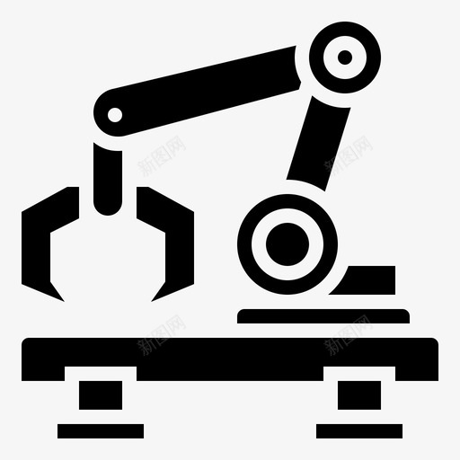机械臂工业过程25字形图标svg_新图网 https://ixintu.com 字形 工业 机械 过程
