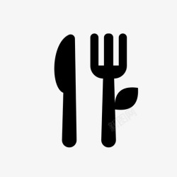 以植物性食物为主刀叉食物植物性图标高清图片