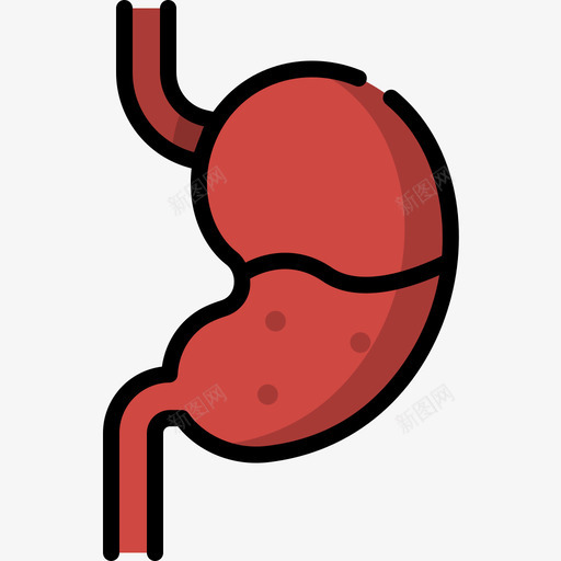 胃医学148线性颜色图标svg_新图网 https://ixintu.com 医学148 线性颜色 胃