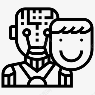面具机器人脸图标图标