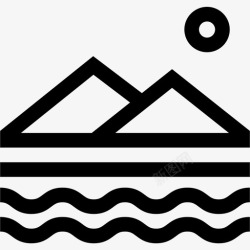 金字塔形金字塔埃及15直线形图标高清图片